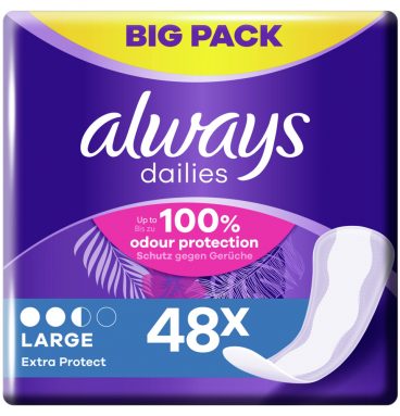 4x Always Inlegkruisjes Dailies Extra Protect Large 48 stuks