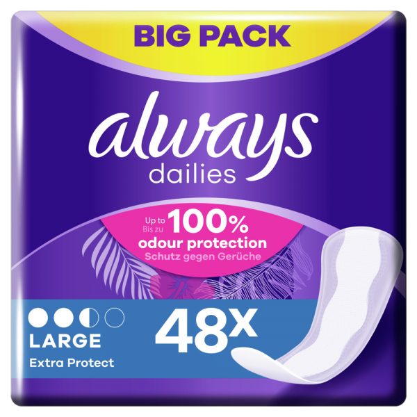 4x Always Inlegkruisjes Dailies Extra Protect Large 48 stuks