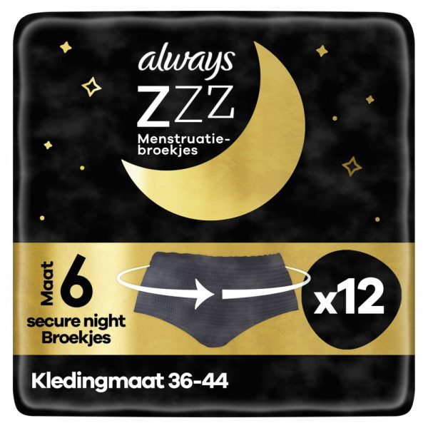 2x Always Zzz Menstruatiebroekjes 12 stuks