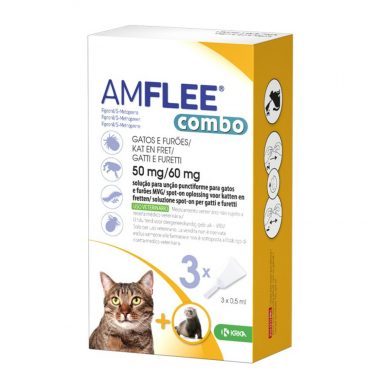 Amflee Spot On Combo Anti Vlooien en Teken Druppels vanaf 1 kg 3 pipetten