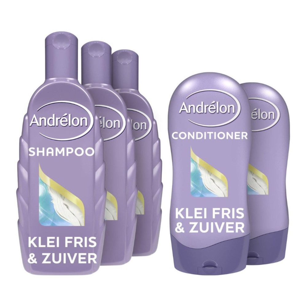 Andrélon Klei Fris&Zuiver Shampoo + Conditioner Voordeel Pakket