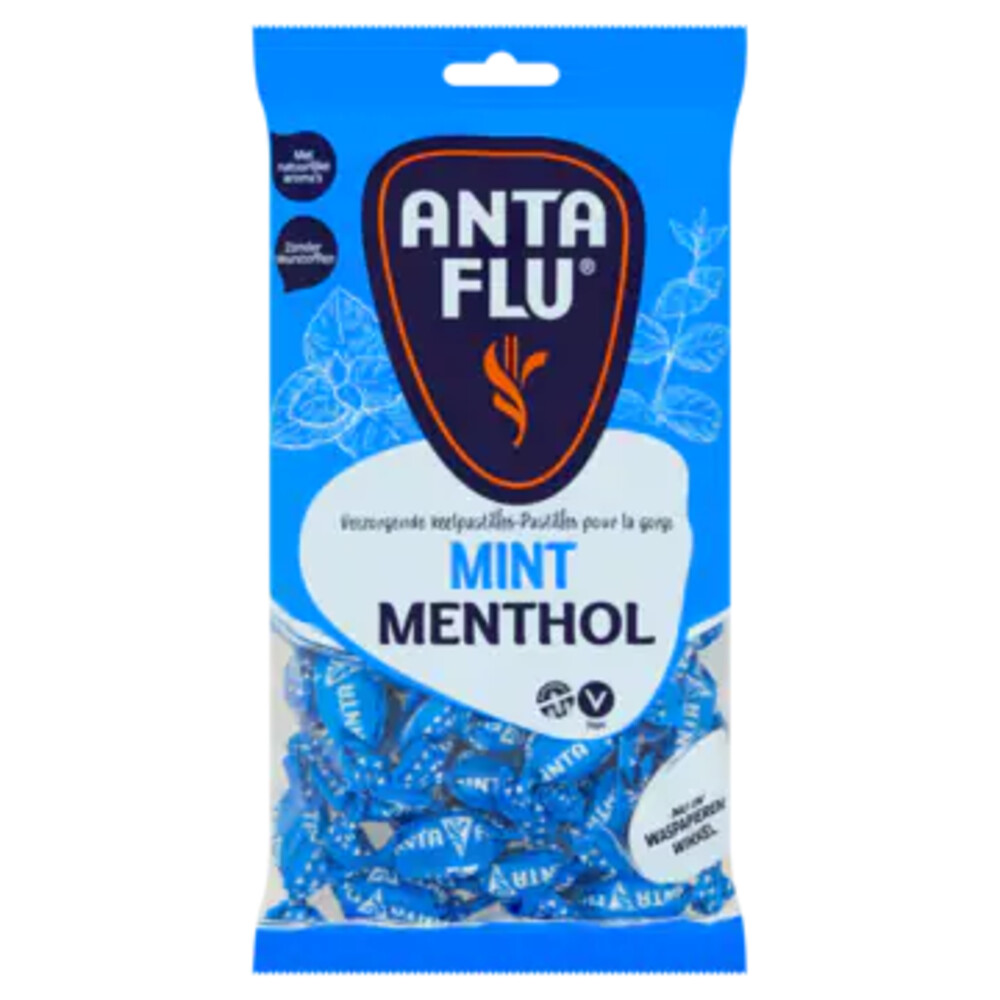 3x Anta Flu Menthol Mint Keelpastilles 165 gr