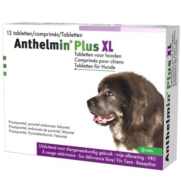 Anthelmin Ontworming Tabletten Hond vanaf 18 kg 12 tabletten