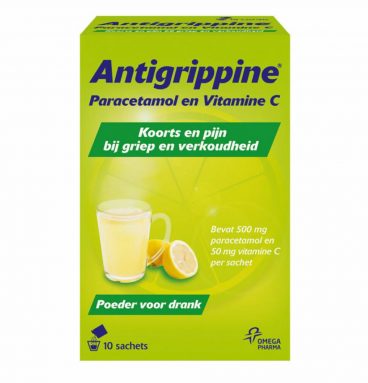 Antigrippine Paracetamol Vitamine C 500/50 mg Poeder 10 sachets