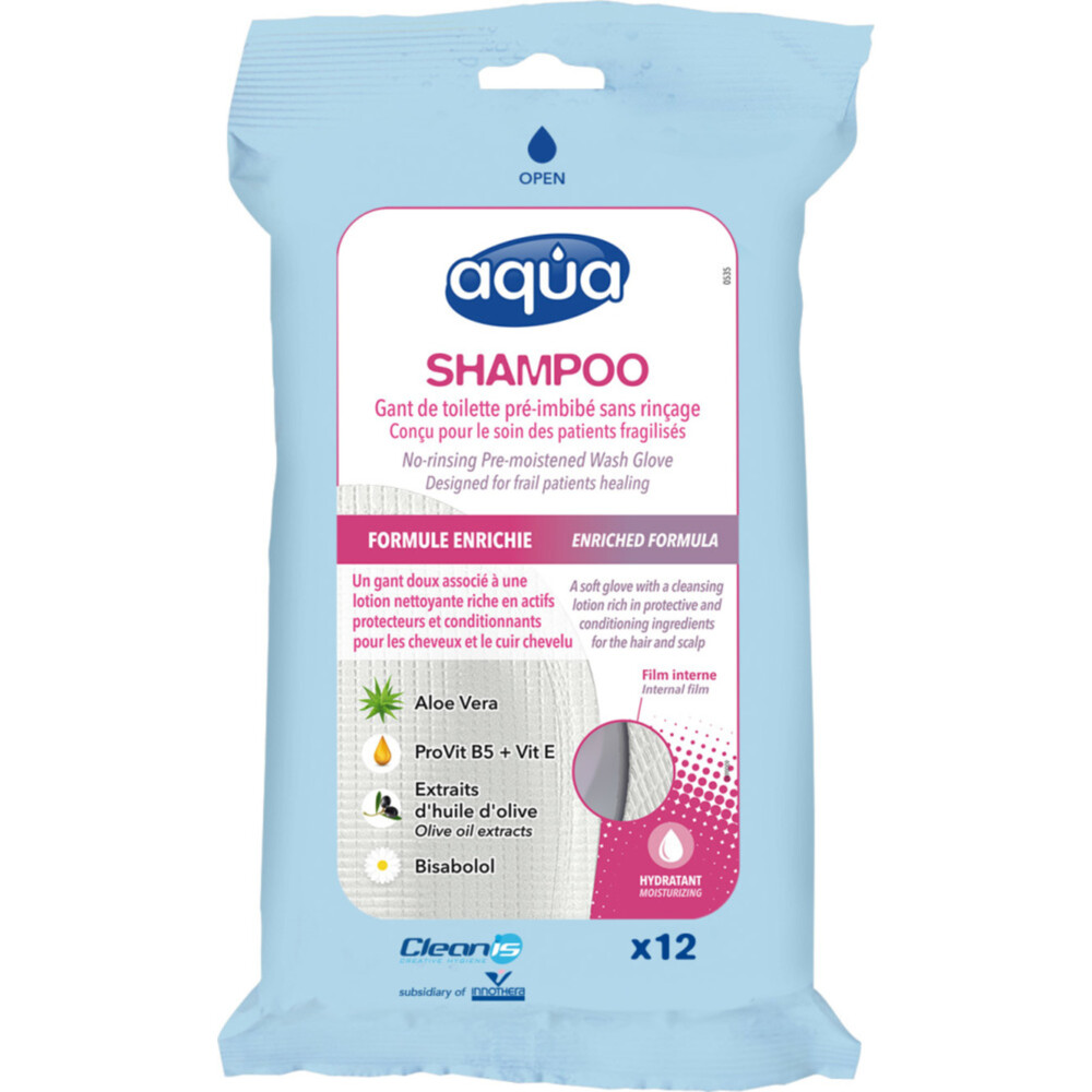 Aqua Washandjes Shampoo 12 stuks