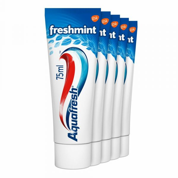 6x Aquafresh Tandpasta Freshmint Frisse Adem 5 stuks