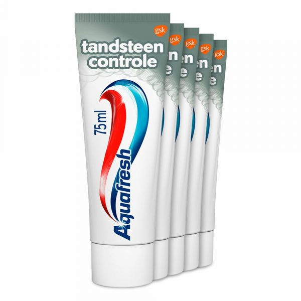 Aquafresh Tandpasta Tandsteen Controle Frisse Adem 5 stuks