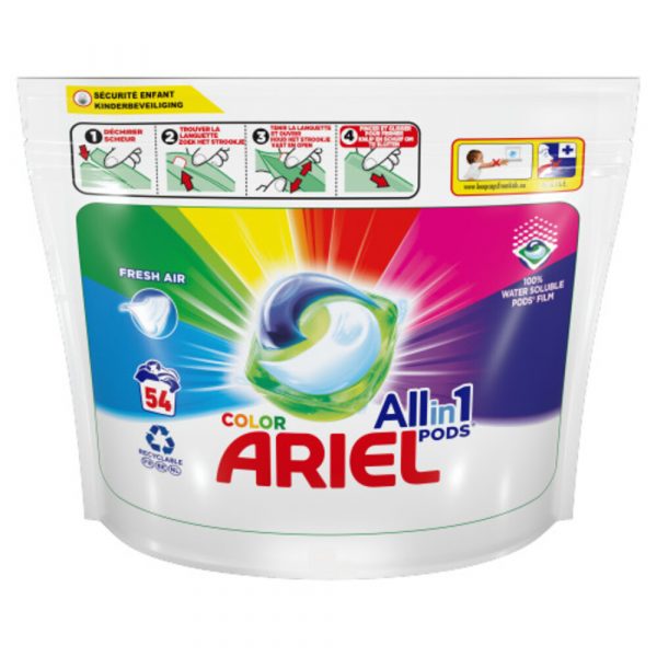 2x Ariel All-in-1 Pods Wasmiddelcapsules Color 54 stuks