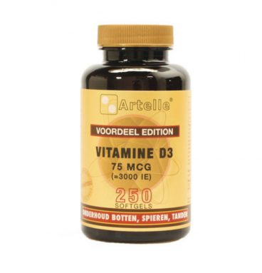 Artelle Vitamine D3 75 Mcg 3000Ie 250 softgels