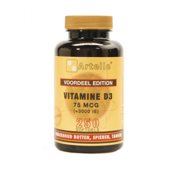 Artelle Vitamine D3 75 Mcg 3000Ie 250 softgels