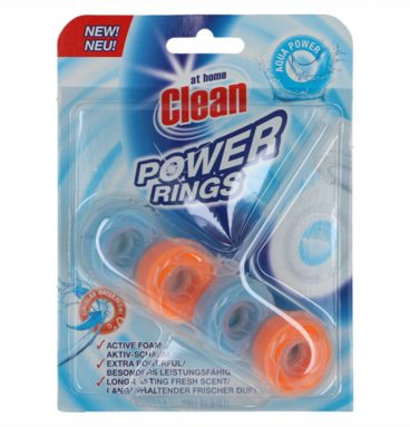 12x At Home Toiletblok Power Rings Aqua Power 40 gr