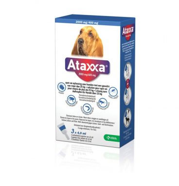 Ataxxa Spot On Anti Vlooien en Teken Druppels Hond 25-40 kg 3 pipetten