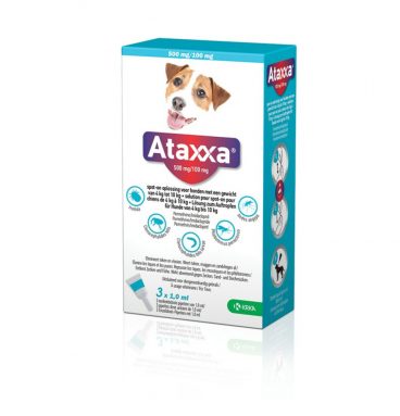 Ataxxa Spot On Anti Vlooien en Teken Druppels Hond 4-10 kg 3 pipetten