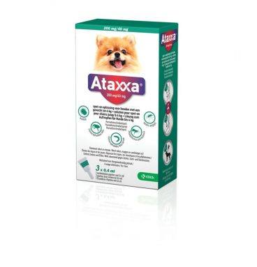 Ataxxa Spot On Anti Vlooien en Teken Druppels Hond tot 4 kg 3 pipetten