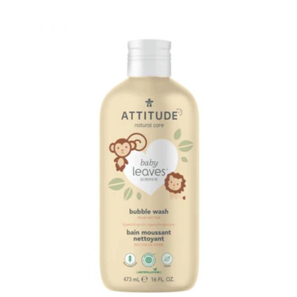 Attitude Baby Leaves Natural Bubble Wash Pear Nectar 473 ml