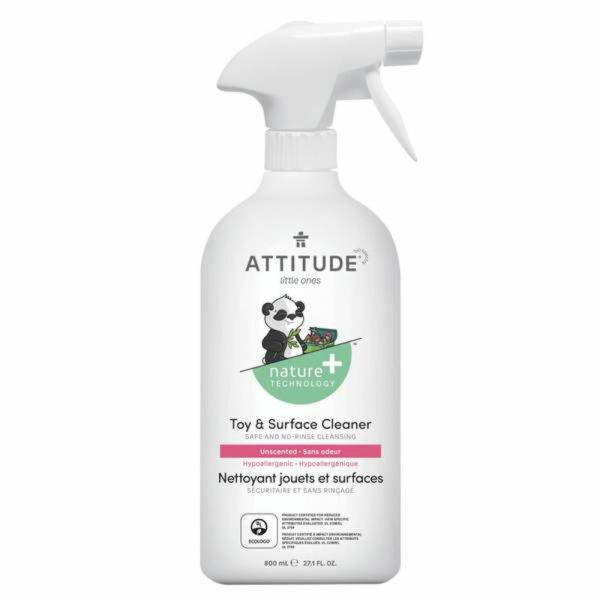 3x Attitude Little Ones Speelgoed- en Oppervlakte Reiniger Geurvrij 800 ml