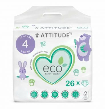 Attitude Luiers Maxi Maat 4 (7-18 kg) 26 stuks