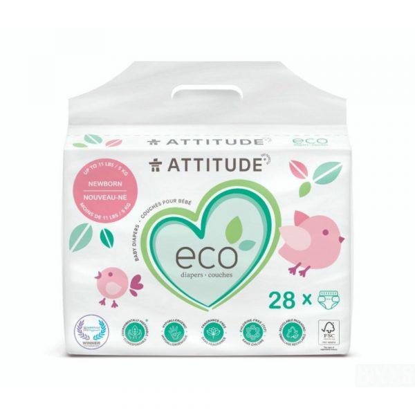 Attitude Luiers Newborn Maat 1 (2-5 kg) 28 stuks