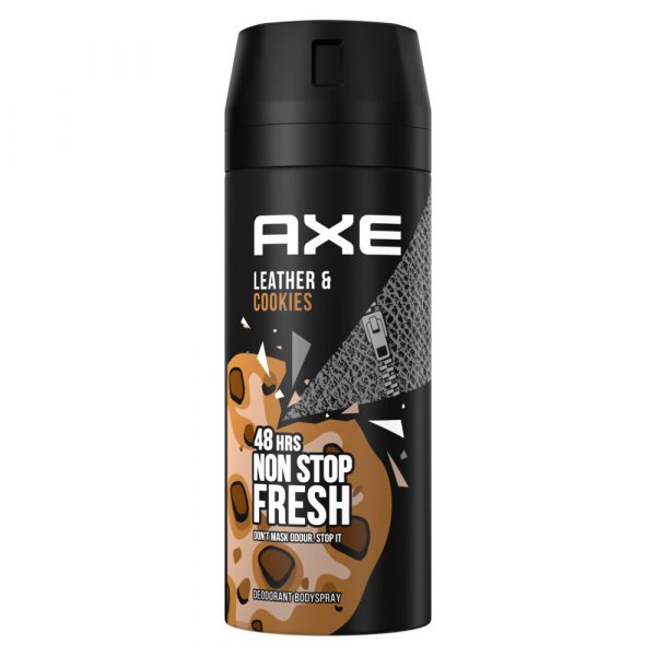 6x Axe Deodorant Bodyspray Collision Leer en Koekjes 150 ml