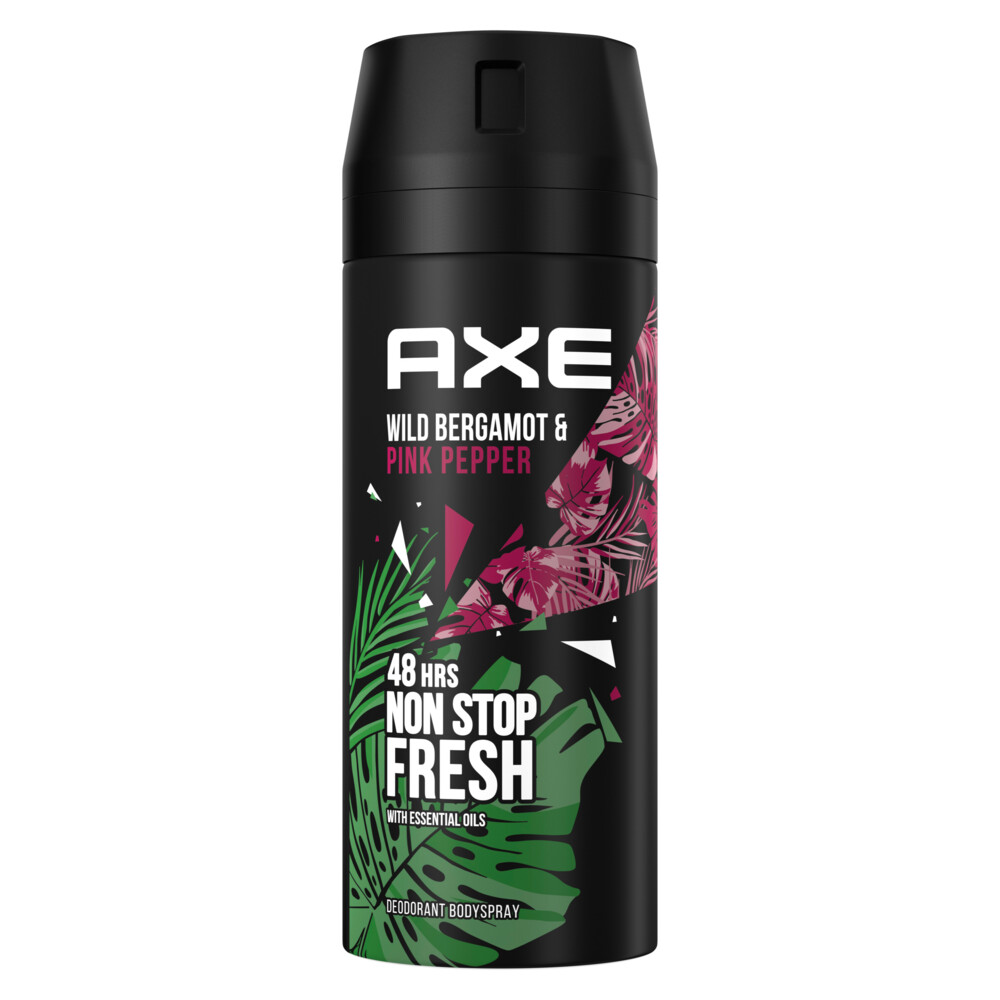 6x Axe Wild Deodorant en Bodyspray Fresh Bergamot + Pink Pepper 150 ml