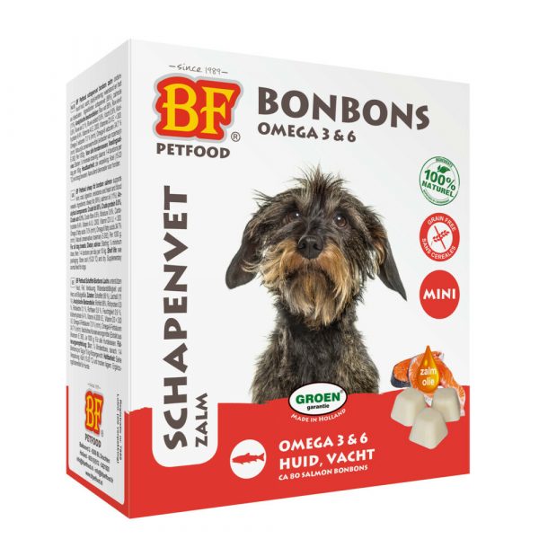 BF Petfood Schapenvet Bonbons Mini Zalm 80 stuks