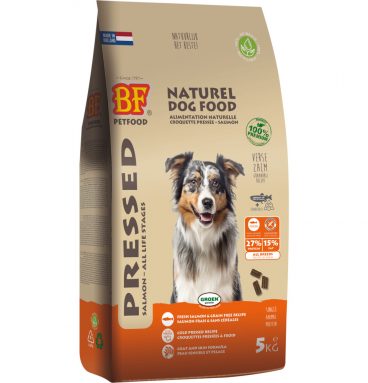 BF Petfood Vleesbrok Geperst Hondenbrokken Zalm 5 kg