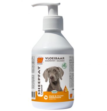 BF Petfood Vloeibaar Schapenvet met Zalmolie 250 ml