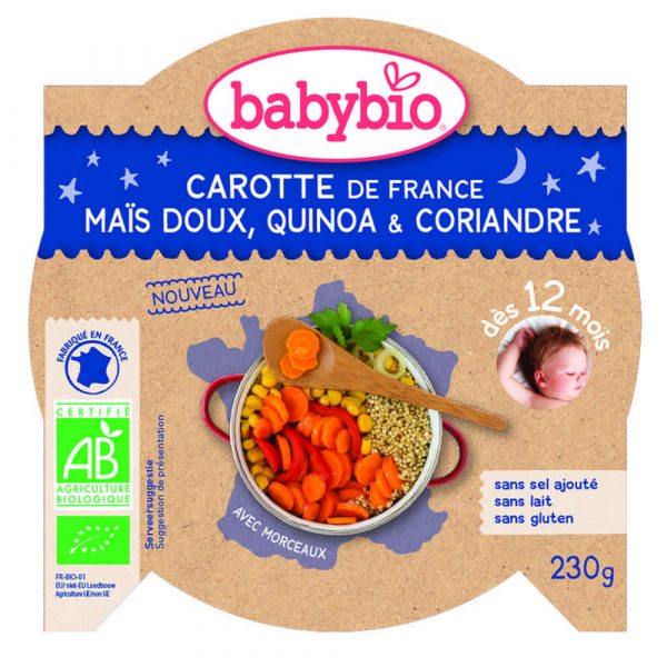 Babybio Slaap Lekker Menu 12 mnd Quinoa Groenten 230 gram