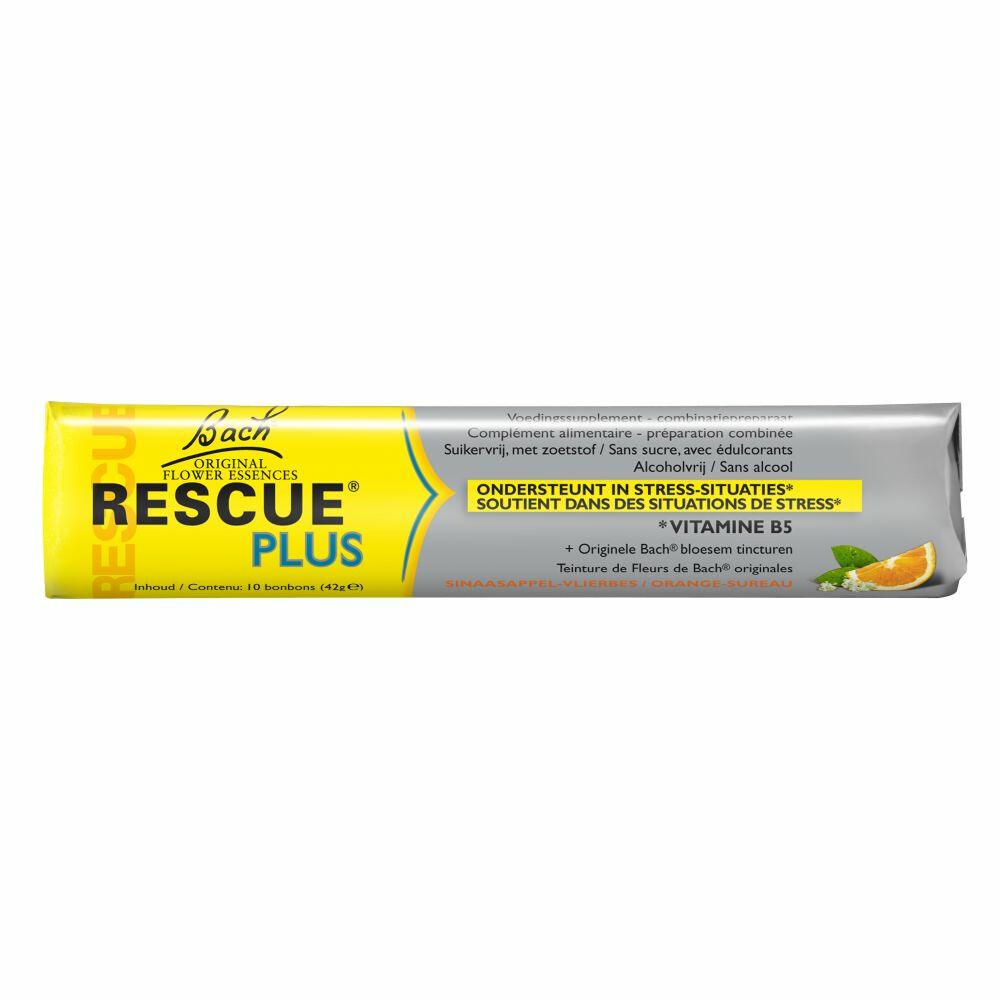 Bach Rescue Plus Bonbons Sinaasappel Vlierbes 10 pastilles