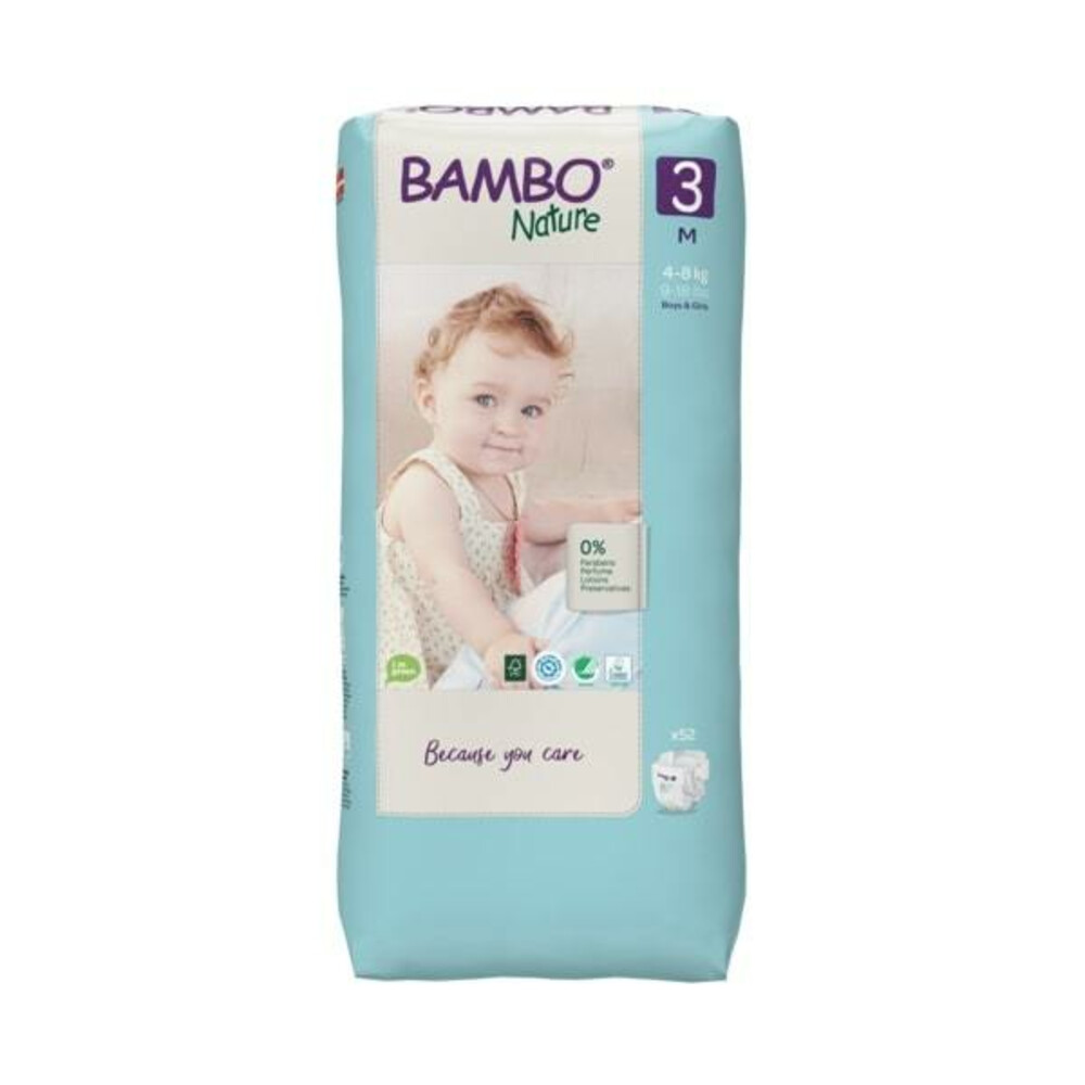 Bambo Nature Luier M Maat 3 (4-8 kg) 52 stuks