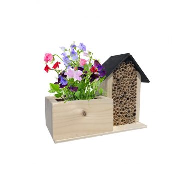 Baza Bee Hotel Met Bio Bloemen Lathyrus