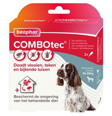 Beaphar Combotec Anti Vlooien en Teken Druppels Hond 10-20 kg 2 pipetten