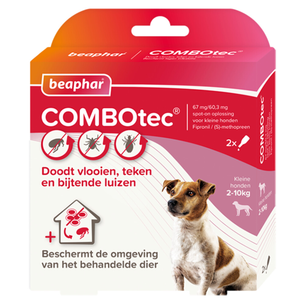 Beaphar Combotec Anti Vlooien en Teken Druppels Hond 2-10 kg 2 pipetten