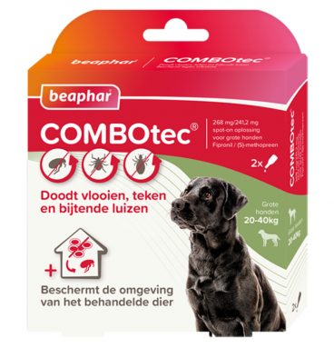 Beaphar Combotec Anti Vlooien en Teken Druppels Hond 20-40 kg 2 pipetten