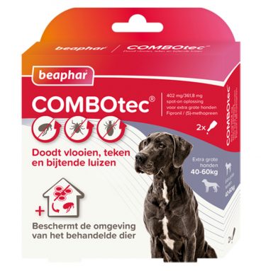 Beaphar Combotec Anti Vlooien en Teken Druppels Hond 40-60 kg 2 pipetten