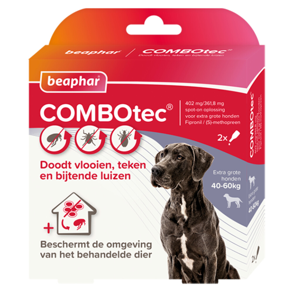 Beaphar Combotec Anti Vlooien en Teken Druppels Hond 40-60 kg 2 pipetten