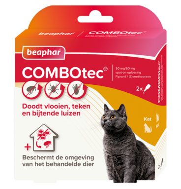 Beaphar Combotec Anti Vlooien en Teken Druppels Kat/Fret 2 pipetten