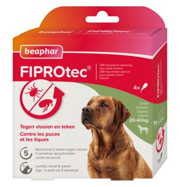 Beaphar Fiprotec Anti Vlooien en Teken Druppels Hond 20 - 40 kg 3 + 1 stuks