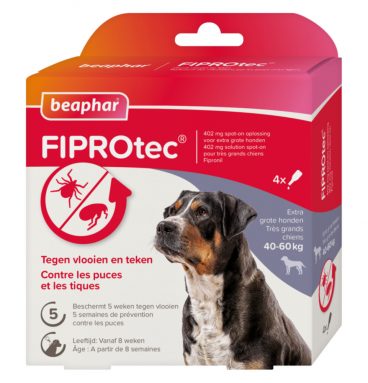 Beaphar Fiprotec Anti Vlooien en Teken Druppels Hond 40 - 60 kg 3 + 1 stuks