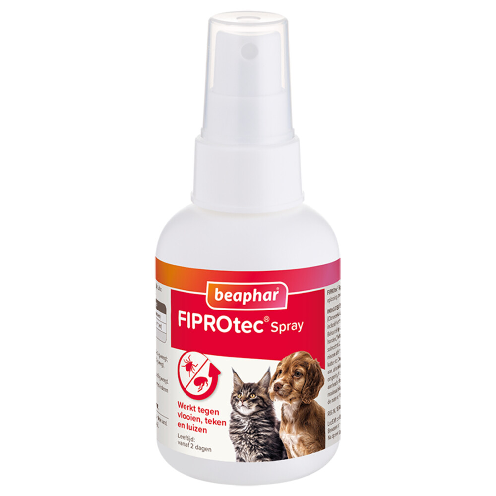 Beaphar Fiprotec Anti Vlooien en Teken Spray Hond en Kat 100 ml