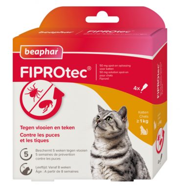 Beaphar Fiprotec Anti Vlooiendruppels Kat vanaf 2 kg 3 + 1 stuks