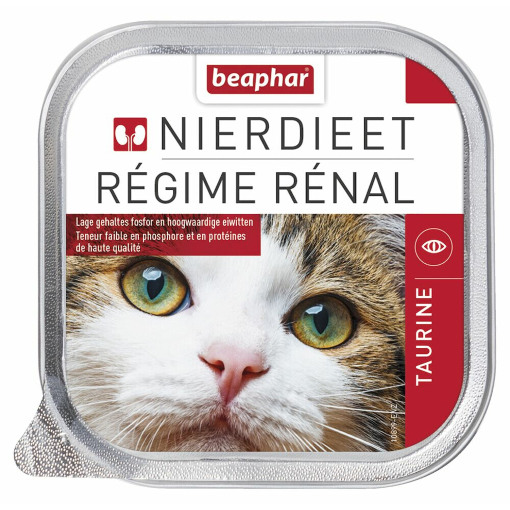 16x Beaphar Nierdieet Kat Taurine Naturel 100 Gr