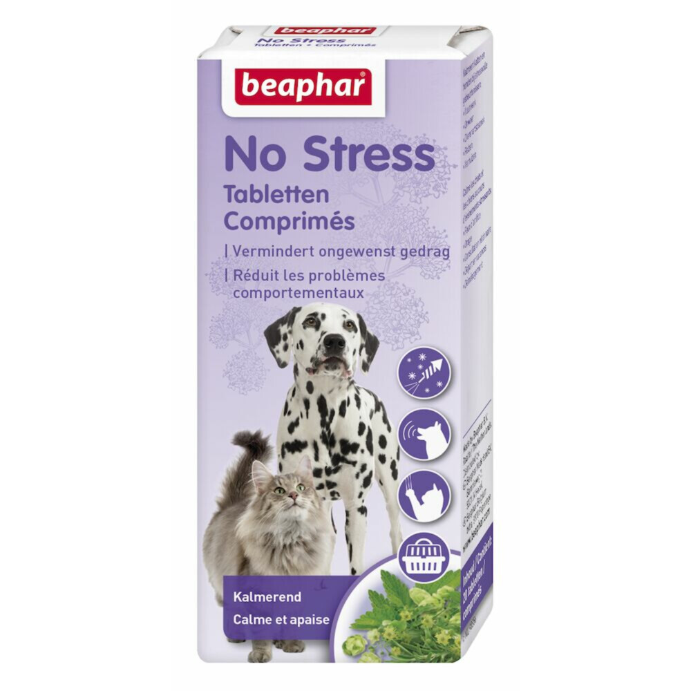 3x Beaphar No Stress Hond - Kat 20 tabletten