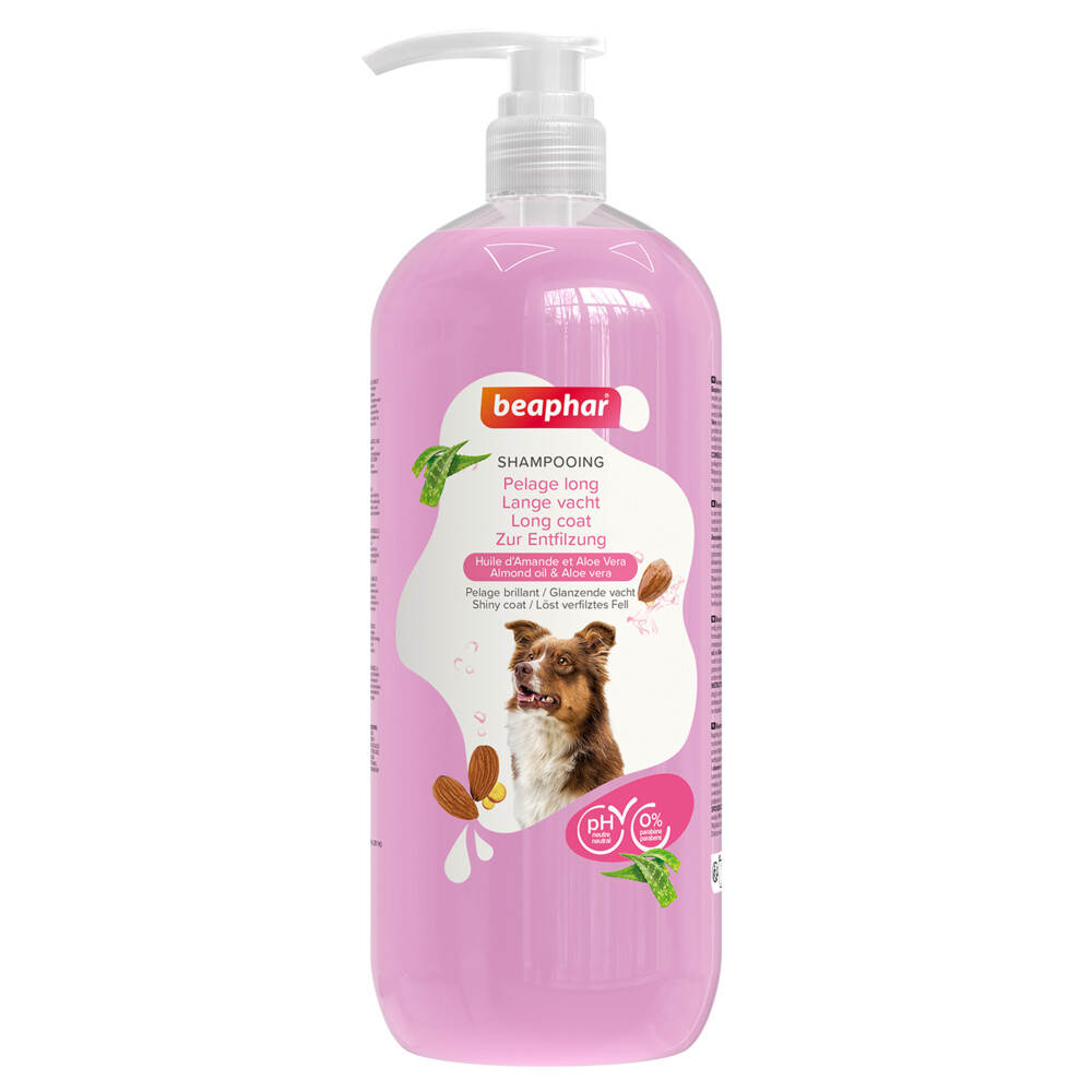 3x Beaphar Shampoo Hond Langharige Vacht 1 liter