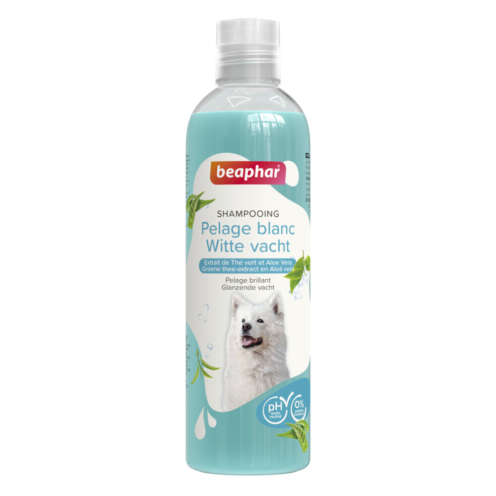 6x Beaphar Shampoo Hond Witte Vacht 250 ml