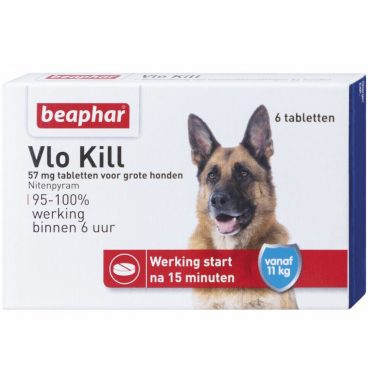 Beaphar Vlo Kill Anti Vlooien Tabletten Hond 11 - 57 kg 6 tabletten