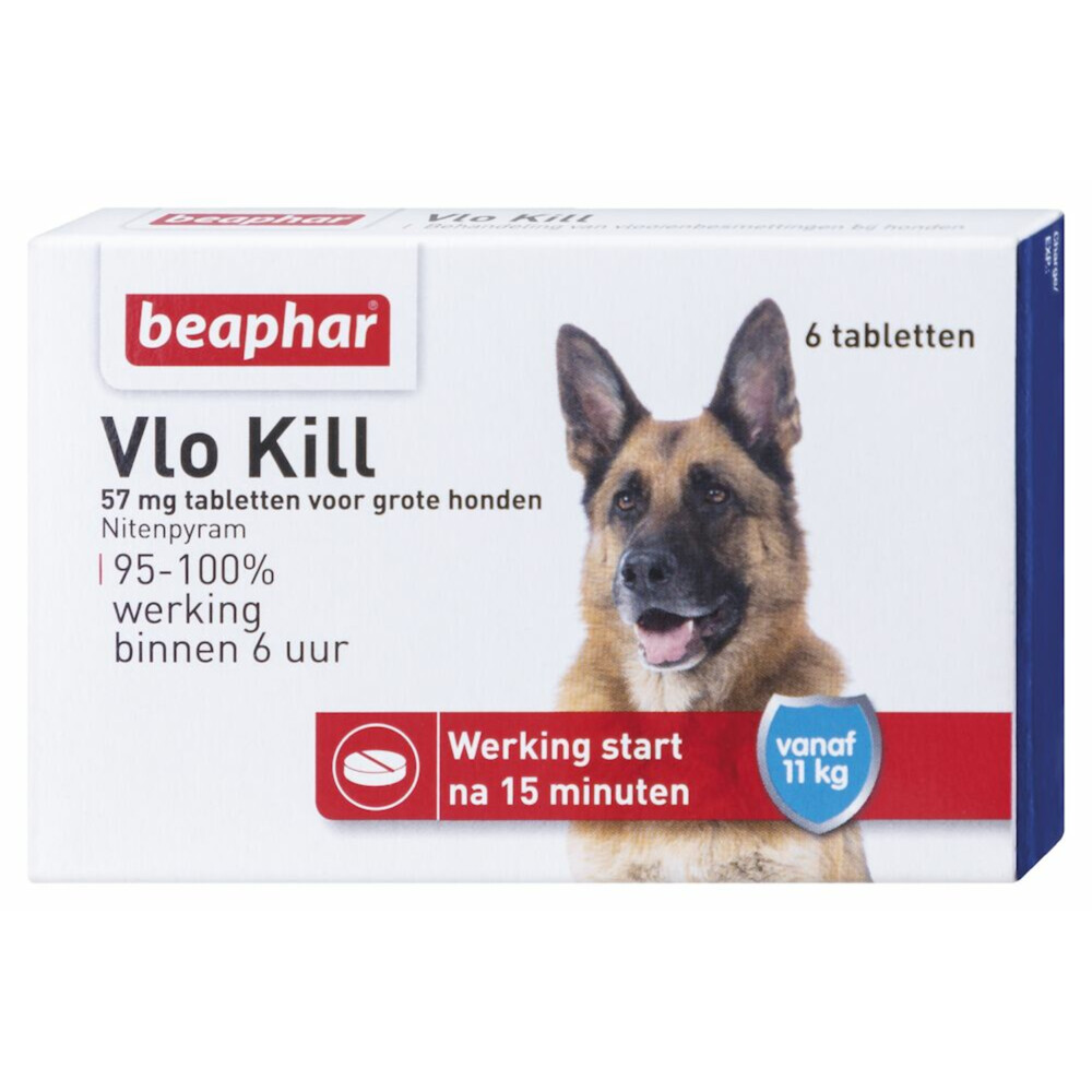 Beaphar Vlo Kill Anti Vlooien Tabletten Hond 11 - 57 kg 6 tabletten