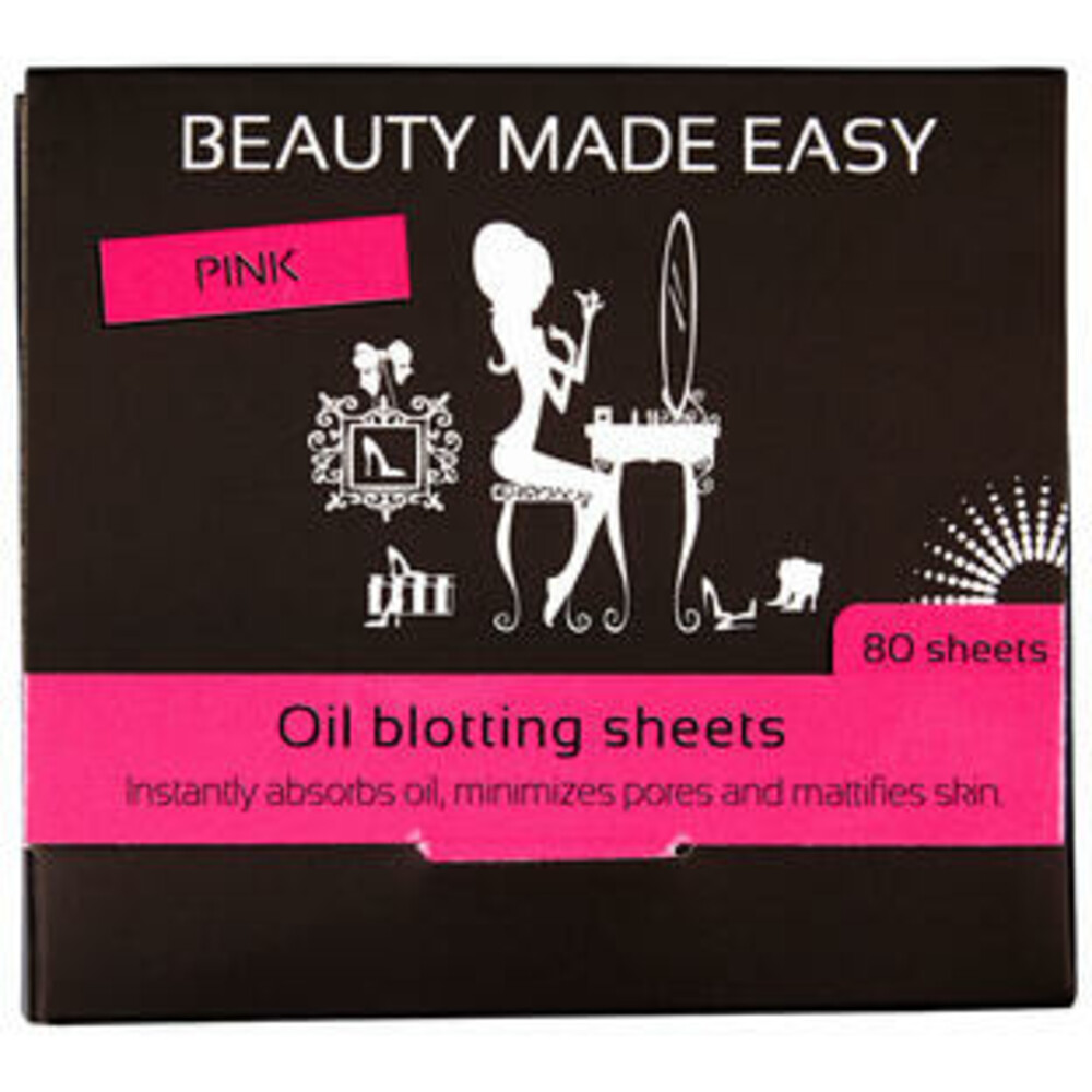 Beauty Made Easy Oil Blotting Sheets Pink 80 stuks