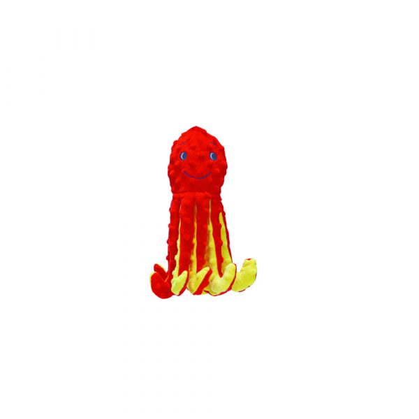 Beeztees Pluche Hondenspeelgoed Octopus Amy Rood 25 cm