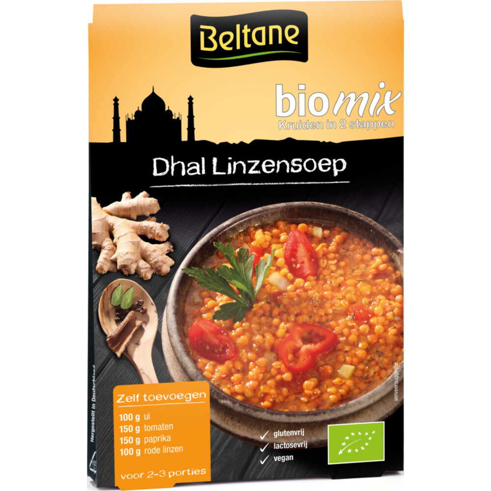 3x Beltane Dhal Linzensoep Bio 29 gr